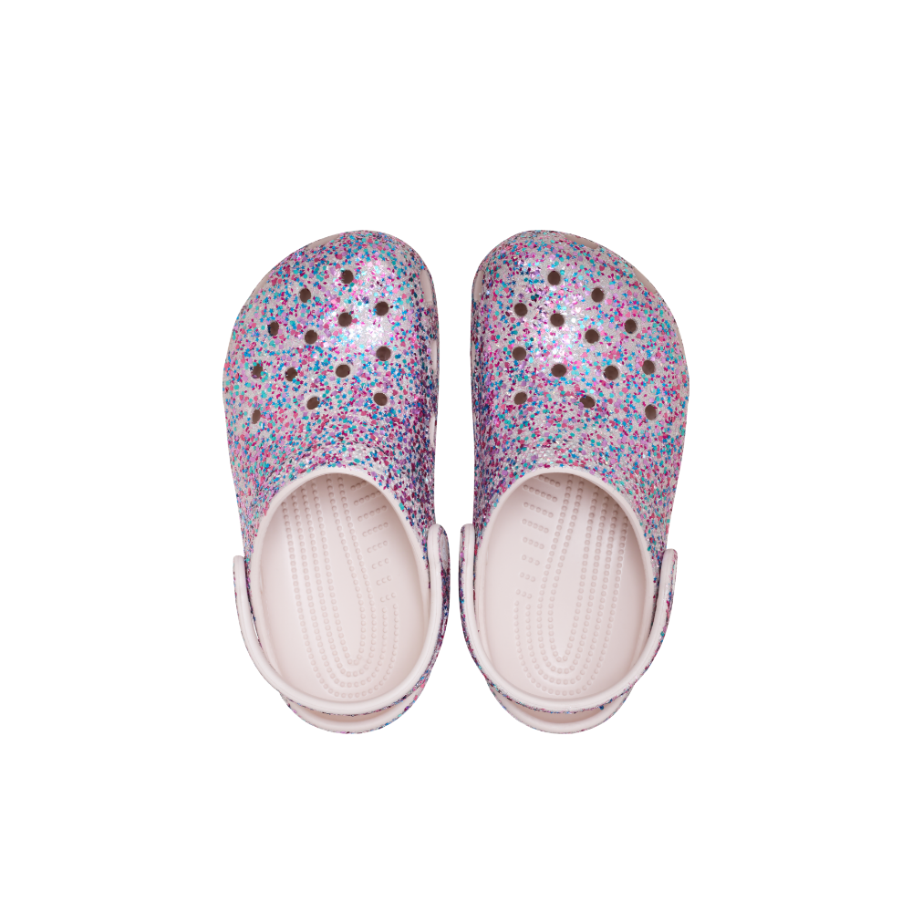 Kids' Classic Dazzle Glitter Clog in Cocoa Cream