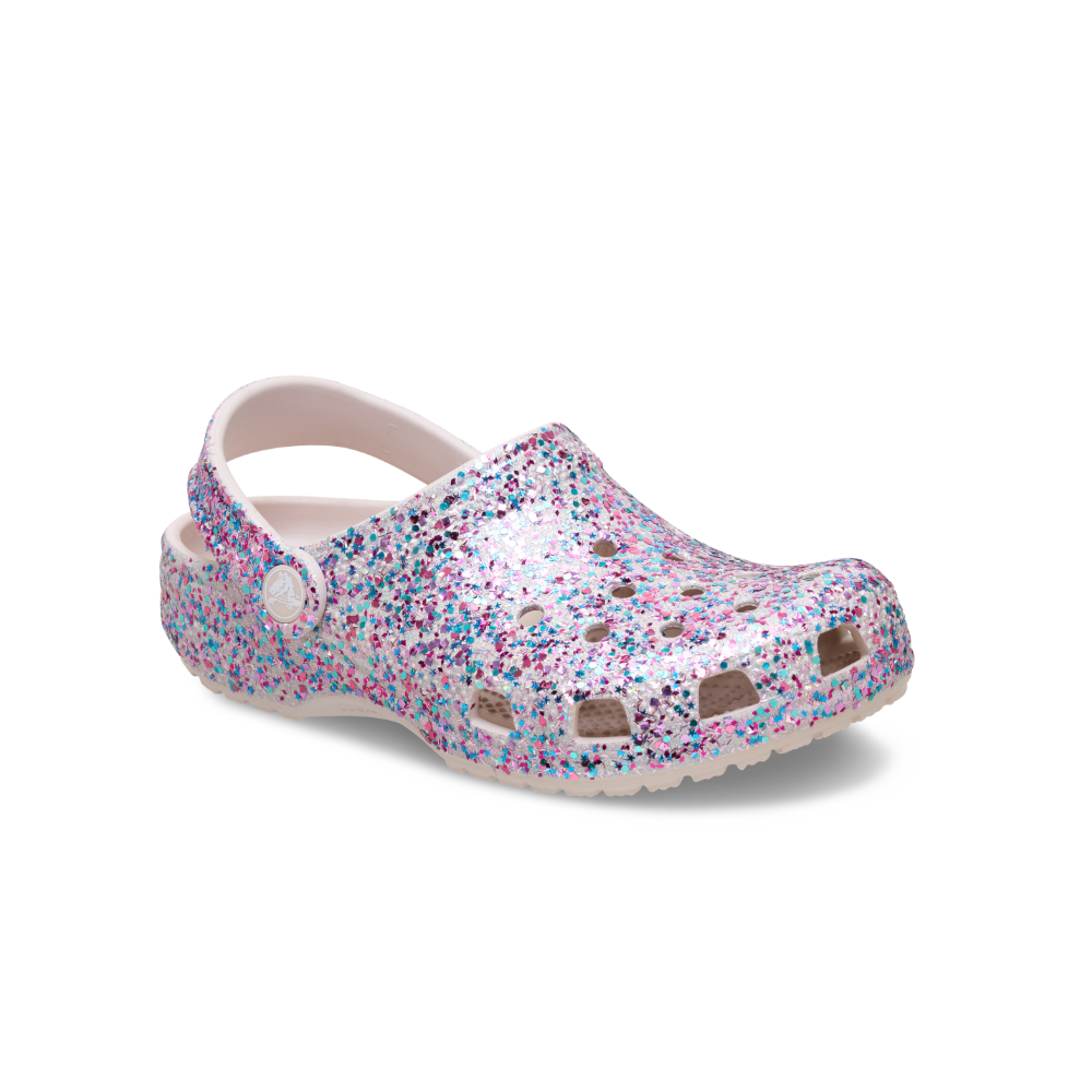 Kids' Classic Dazzle Glitter Clog in Cocoa Cream