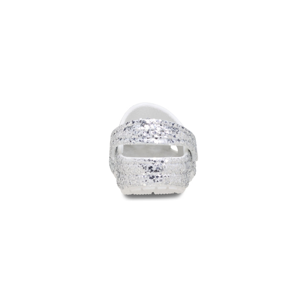Toddler Classic Dazzle Glitter Clog in Silver