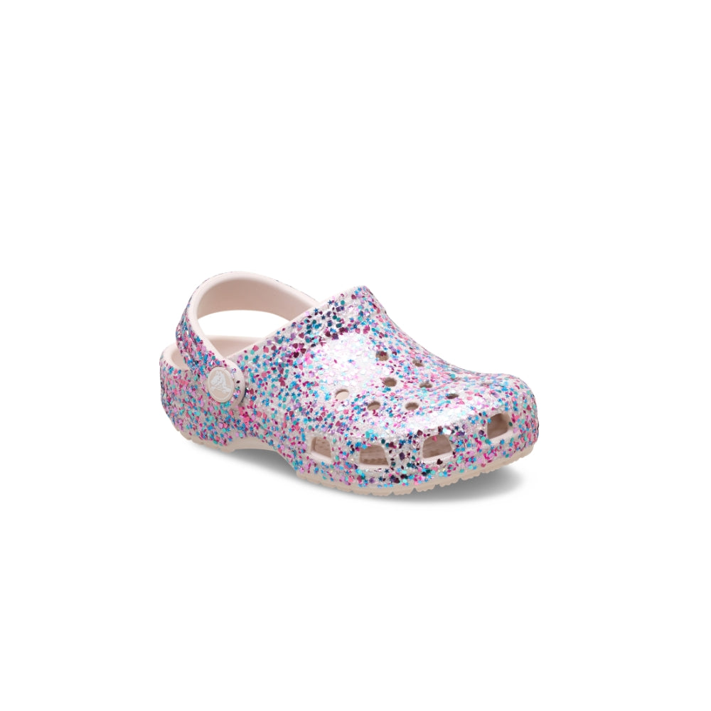 Toddler Classic Dazzle Glitter Clog in Cocoa Cream