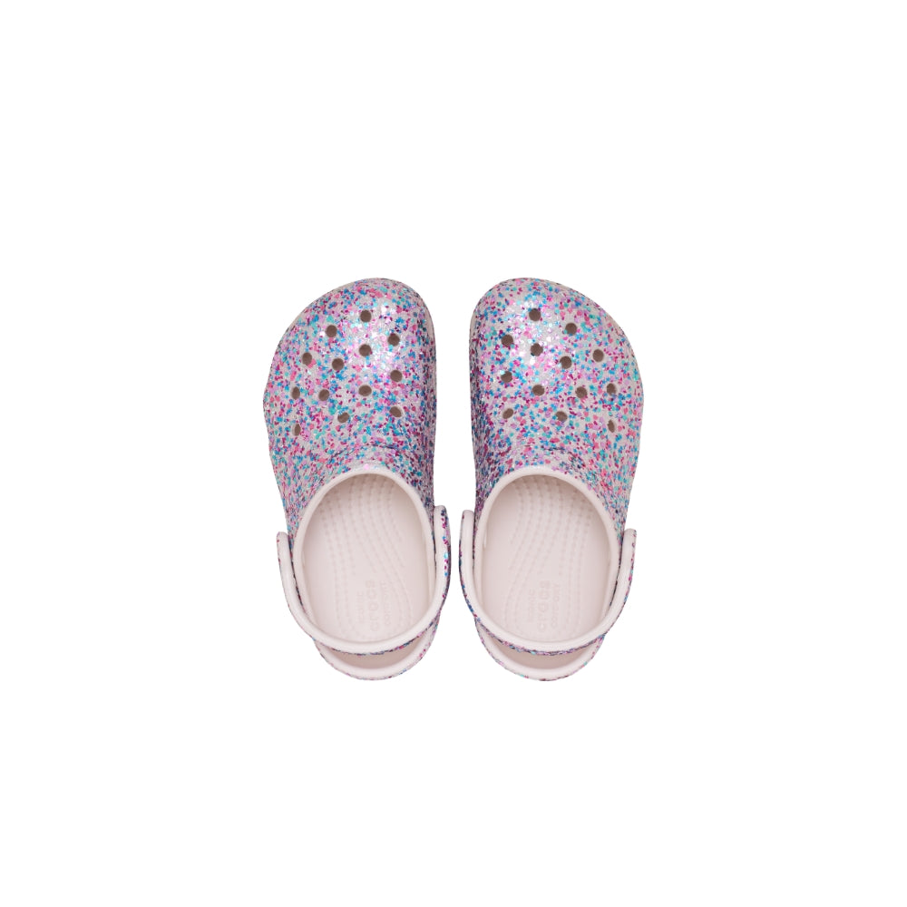 Toddler Classic Dazzle Glitter Clog in Cocoa Cream