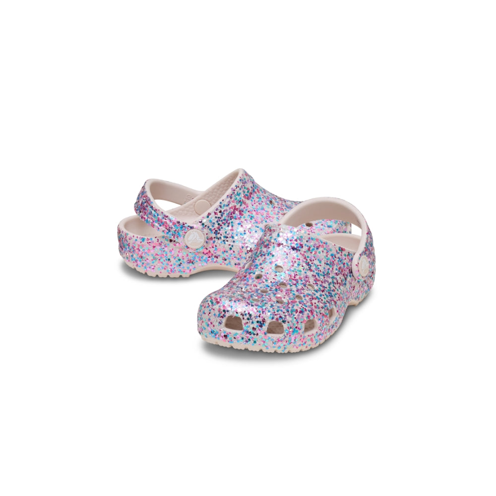 Toddler Classic Dazzle Glitter Clog in Cocoa Cream