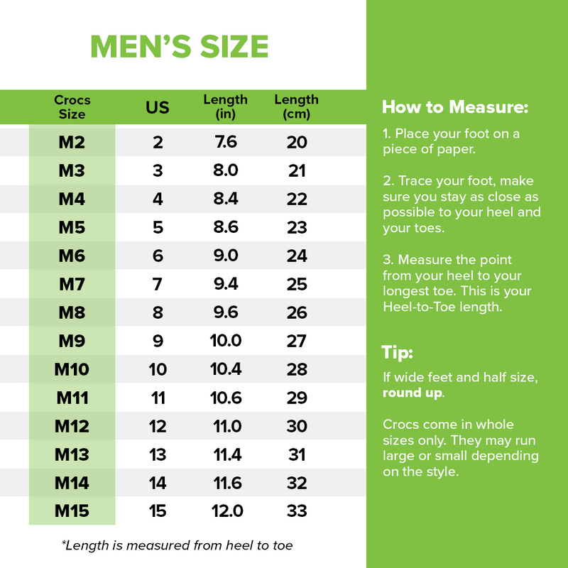 Crocs men size hotsell