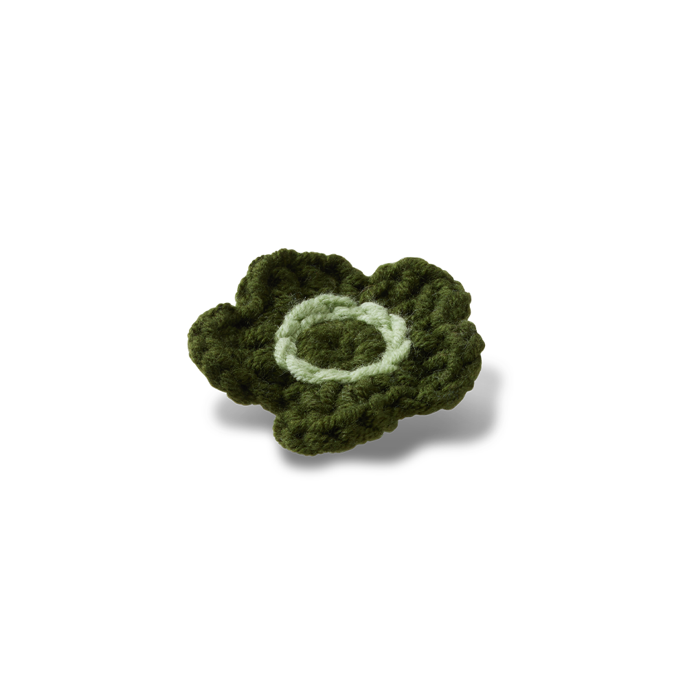 Green Crochet Flower 