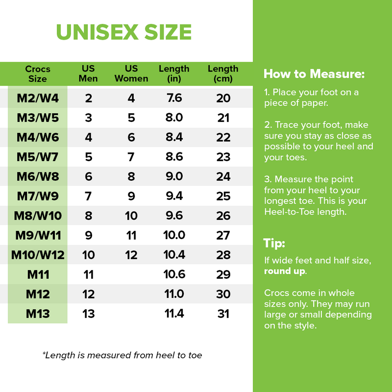 C8 size in crocs discount