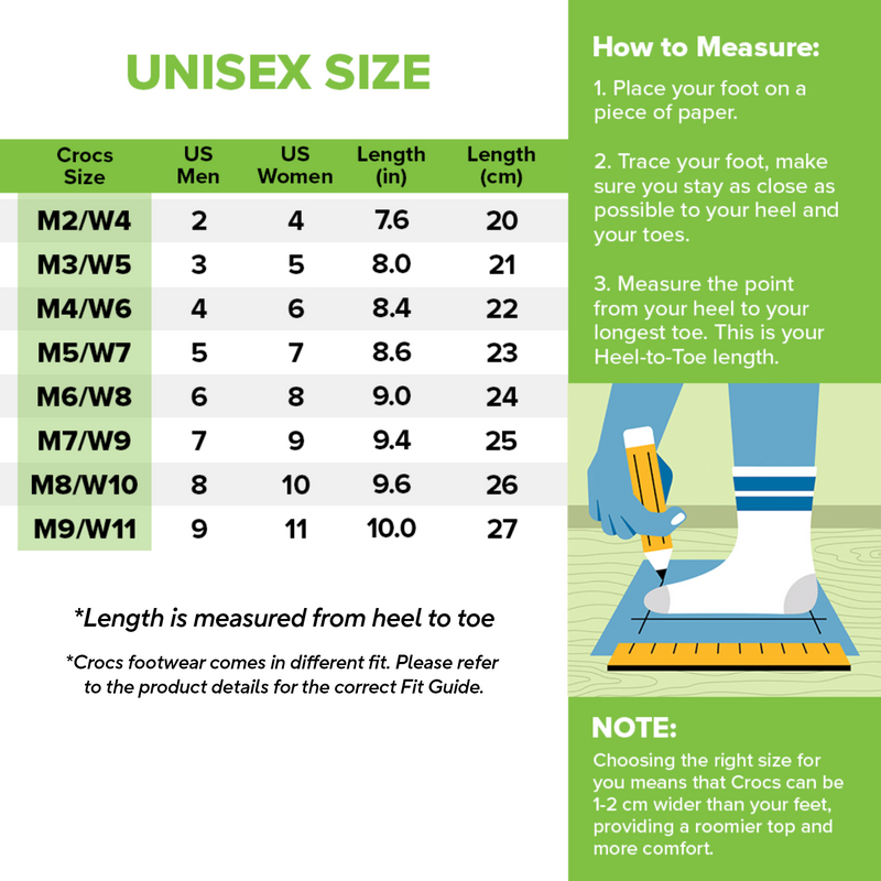 C8 size in crocs discount