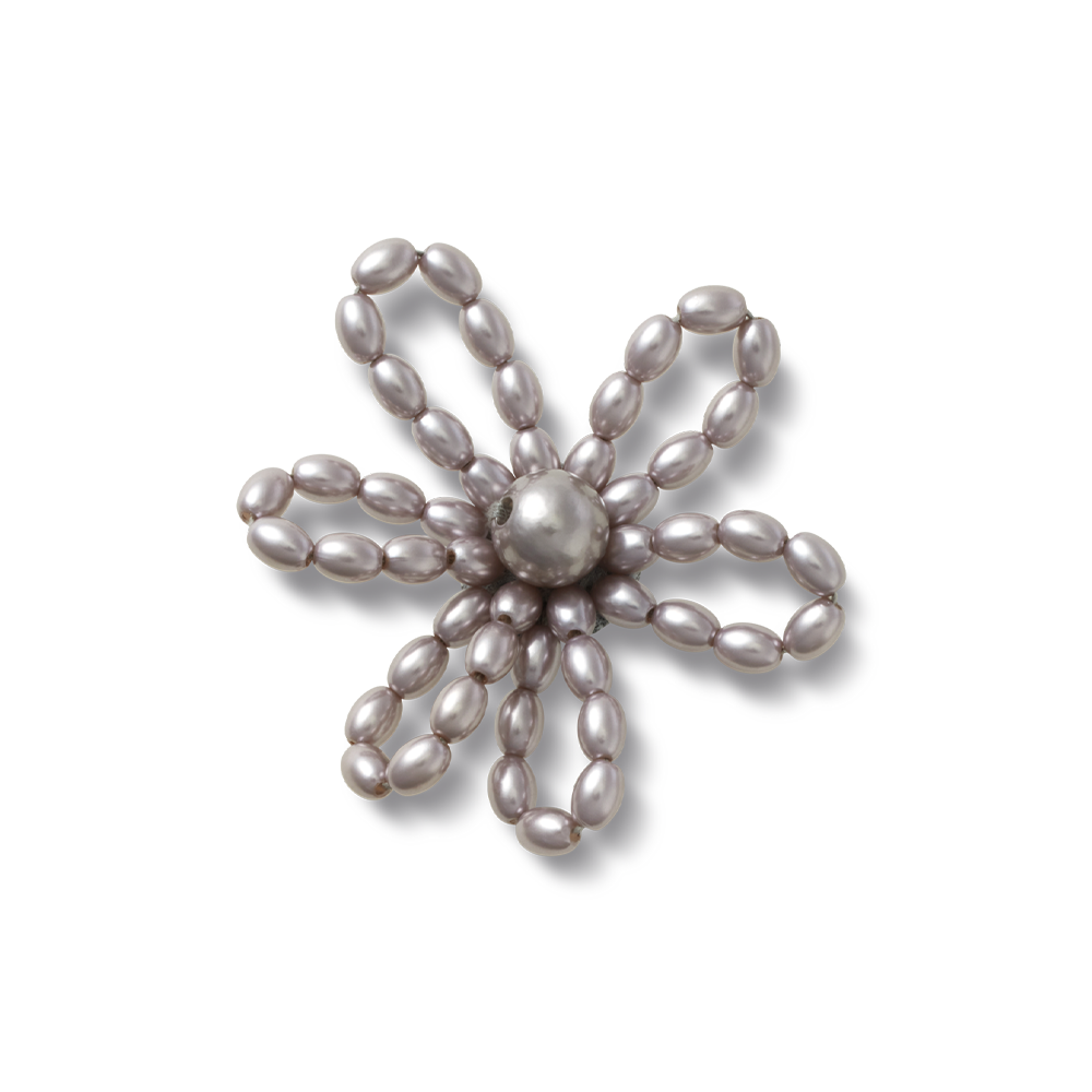Black Pearl Beaded Daisy 