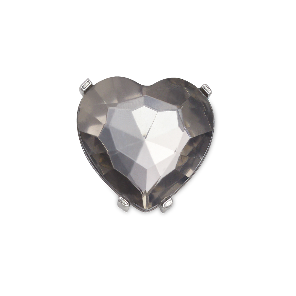 Charcoal Heart Gem 
