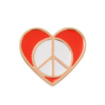 jibbitz peace sign in heart