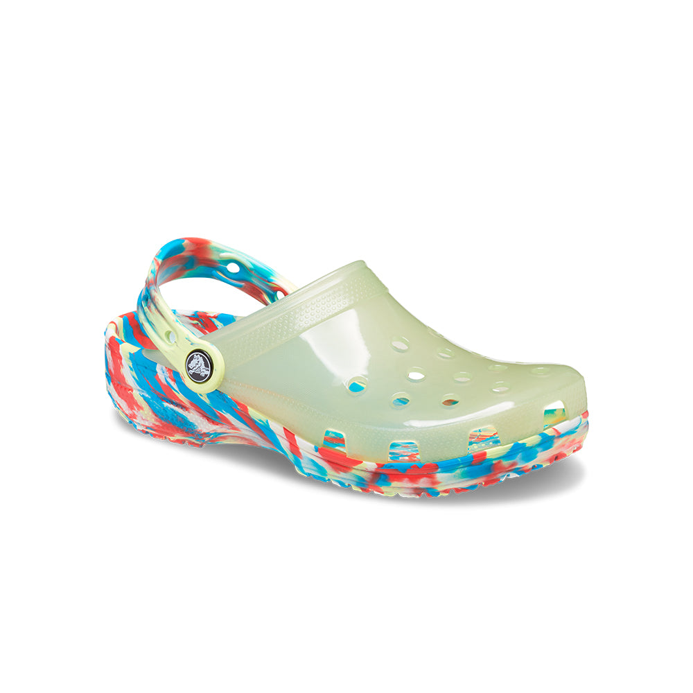 Classic Translucent Marbled Clog in Sulphur Multi