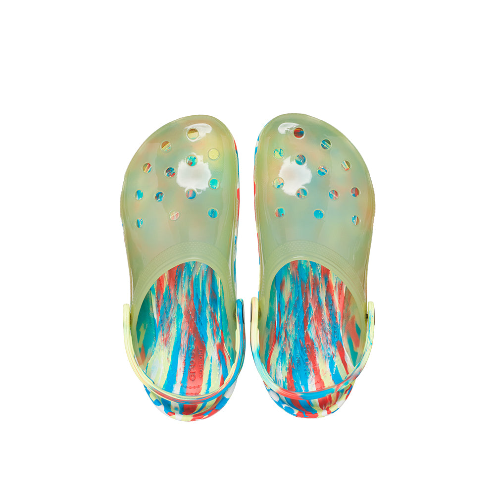 Classic Translucent Marbled Clog in Sulphur Multi