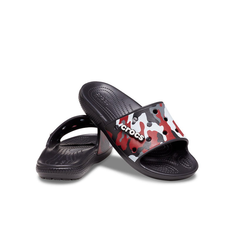 Classic Printed Camo Slide in Black Red