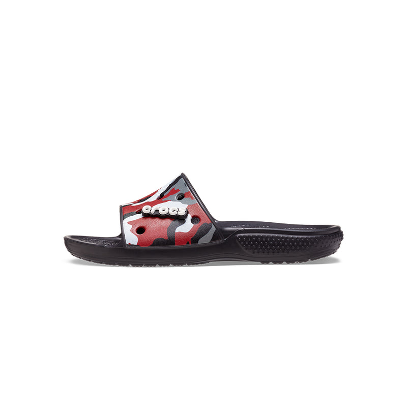 Classic Printed Camo Slide in Black Red