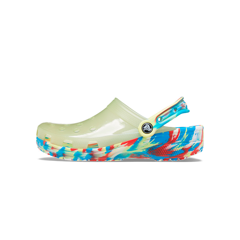 Classic Translucent Marbled Clog in Sulphur Multi