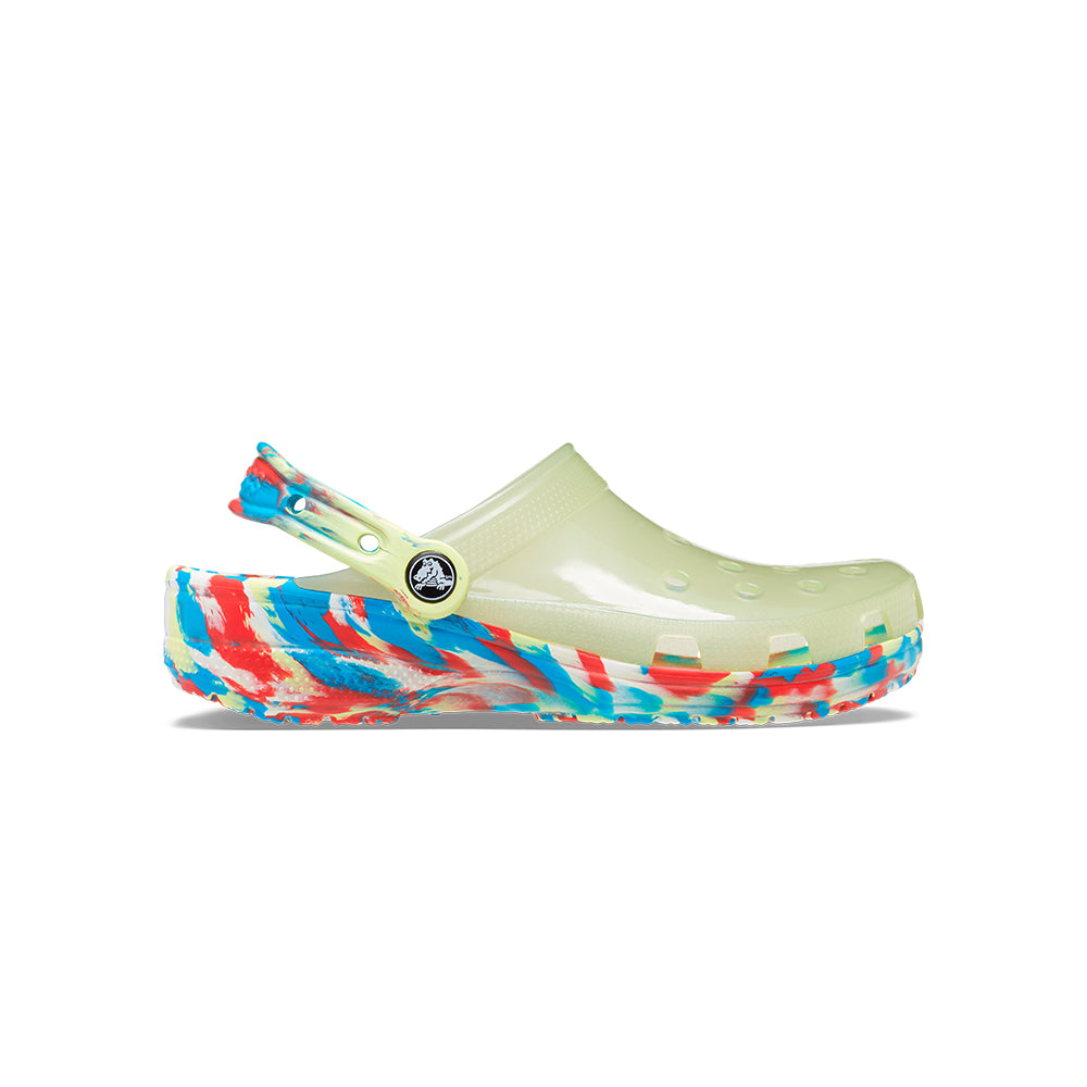 Classic Translucent Marbled Clog in Sulphur Multi