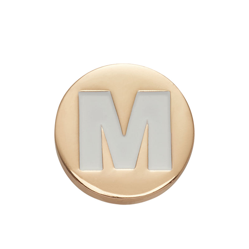 Jibbitz Charm Gold Letter M