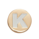 jibbitz charm gold letter k