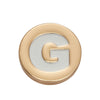 jibbitz charm gold letter g