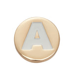 jibbitz charm gold letter a