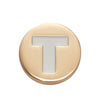Jibbitz™ Charm Gold Letter T
