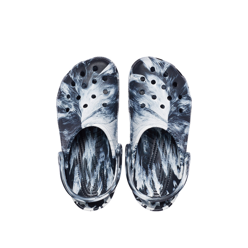 Classic Marbled Clog in White Black